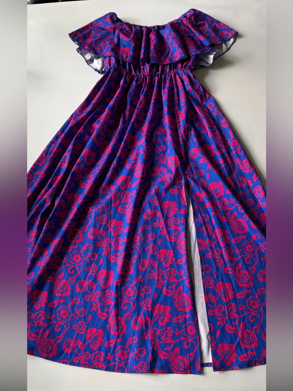 New Cupshe Women's Maxi Dress Size extra small Purple Floral Off-Shoulder Floral